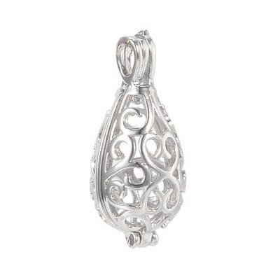 Hollow Brass Locket Pendants