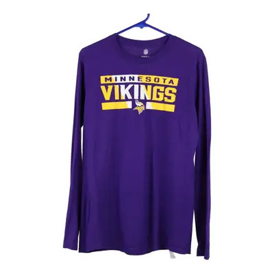Minnesota Vikings Nfl Long Sleeve T-Shirt - XL Purple Cotton