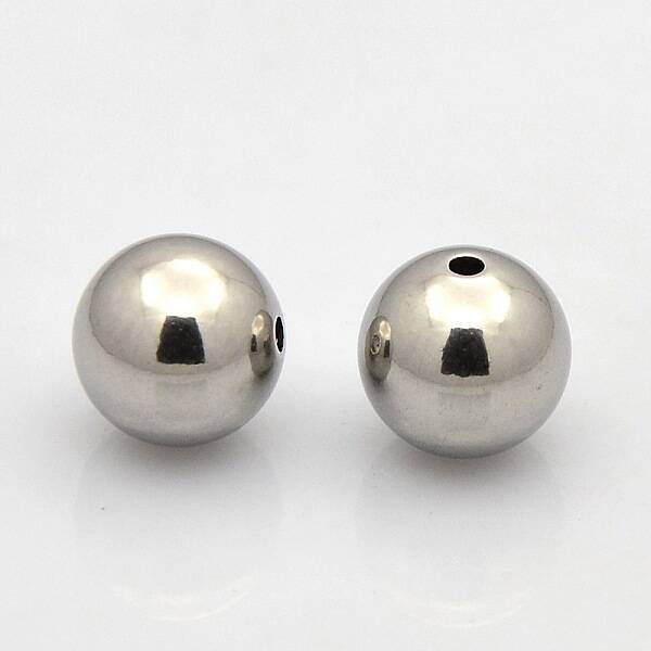 Tarnish Resistant Round 201 Stainless Steel Beads
