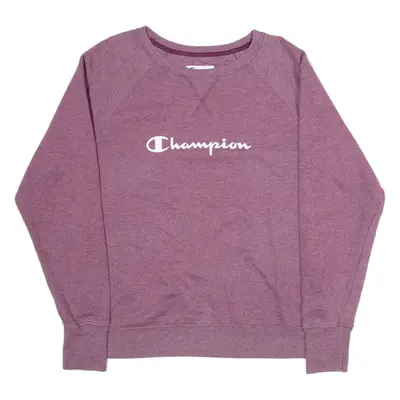 CHAMPION Authentic Womens Sweatshirt Purple L