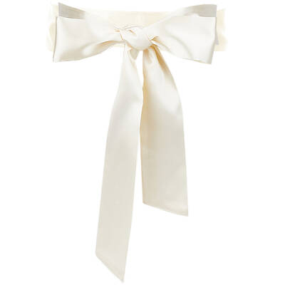 Satin Cloth Ribbon Wrap Around Chain Belt