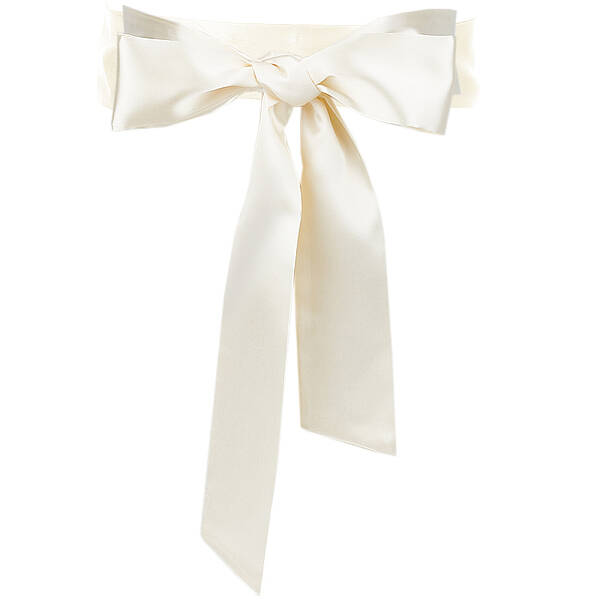 Satin Cloth Ribbon Wrap Around Chain Belt
