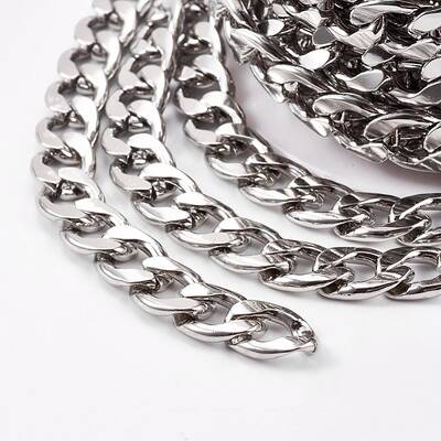 Non-Tarnish 304 Stainless Steel Cuban Link Chains
