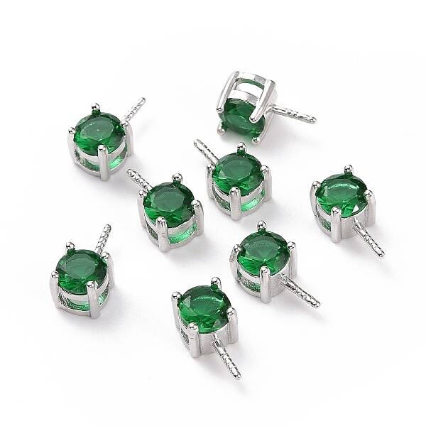 Rhodium Plated 925 Sterling Silver Peg Bails