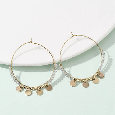 304 Stainless Steel Natural Labradorite Chandelier Earrings