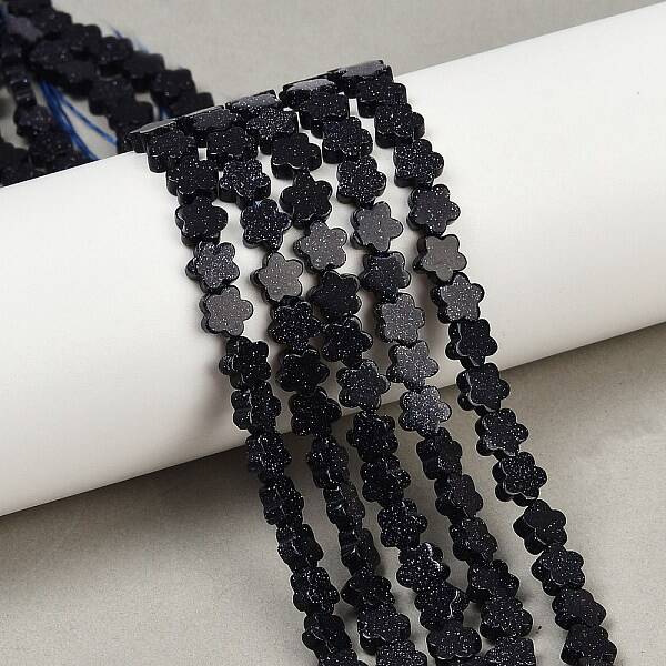 Synthetic Blue Goldstone Beads Strands