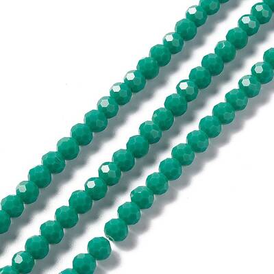 Faceted(32 Facets) Glass Beads Strands