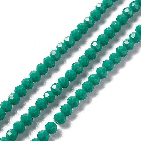 Faceted(32 Facets) Glass Beads Strands