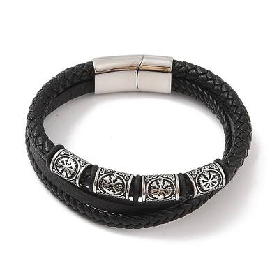 Braided Microfiber Leather Multi-strand Bracelets