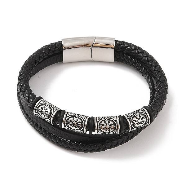 Braided Microfiber Leather Multi-strand Bracelets