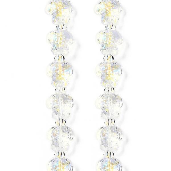 Transparent Glass Enamel Beads Strands