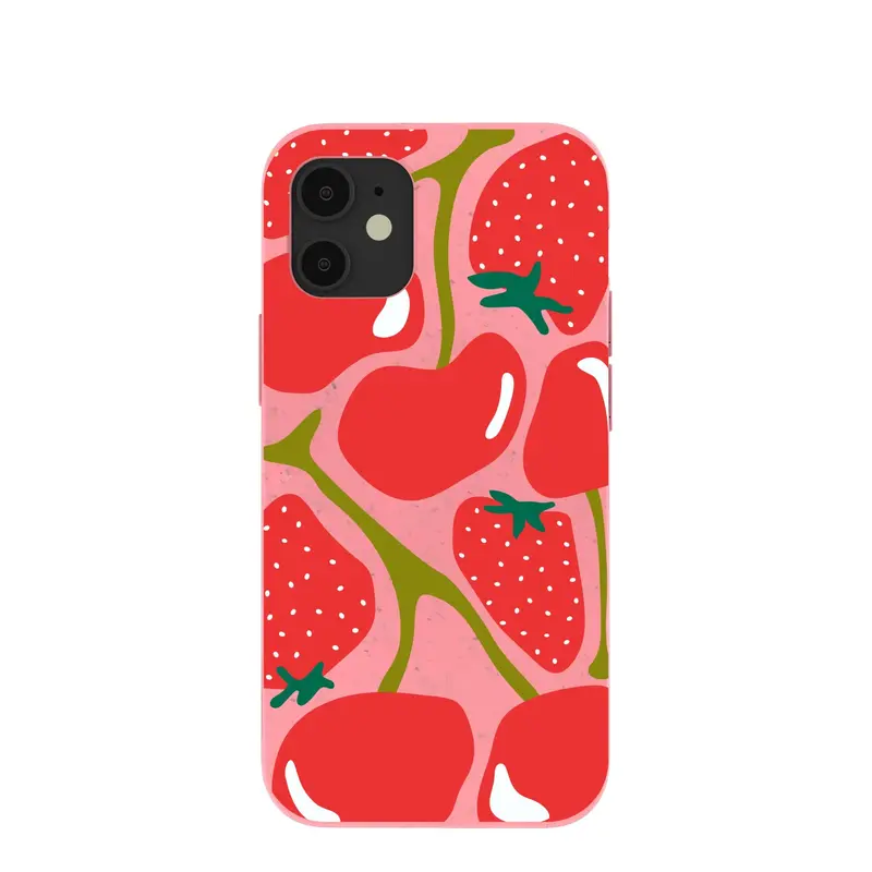 Bubblegum Pink Cherry Berry iPhone 12 Mini Case