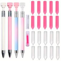 Diamond Art Painting Pen Set, 1 Count Adhesive Pen & 10pcs Replaceable Wax Tip, DIY Diamond Arts Colorful Painting Tool for H...