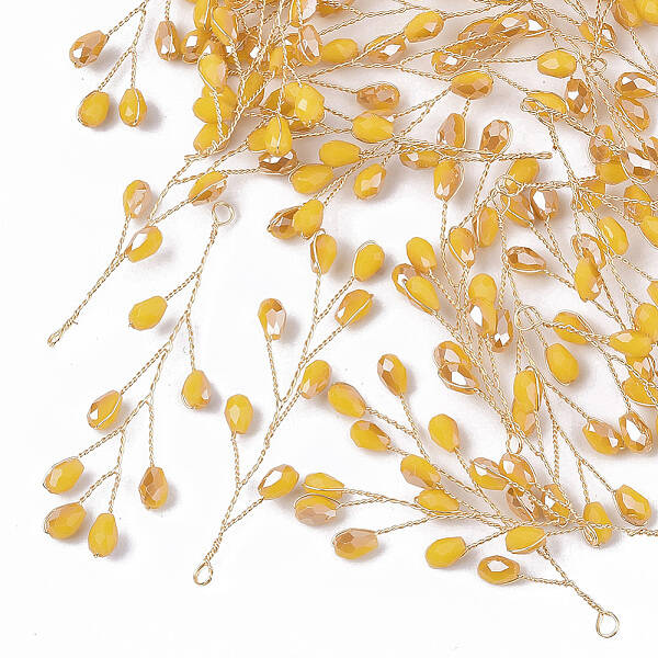 Glass Seed Beads Wire Wrapped Big Pendants