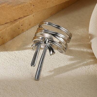 304 Stainless Steel Open Cuff Rings for Women
