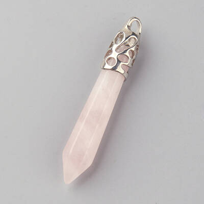 Natural Rose Quartz Big Pendants