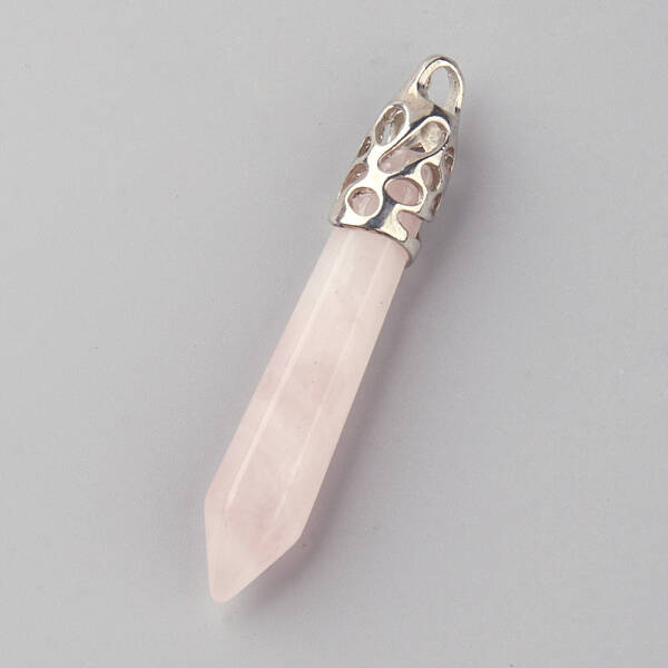 Natural Rose Quartz Big Pendants