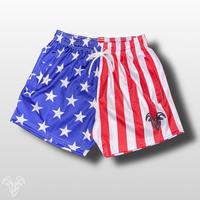 Men's Goat Strength Mesh Shorts / Men's Shorts 5 inch inseam American Flag Gym Shorts Breathable Elastic Workout shorts / USA...