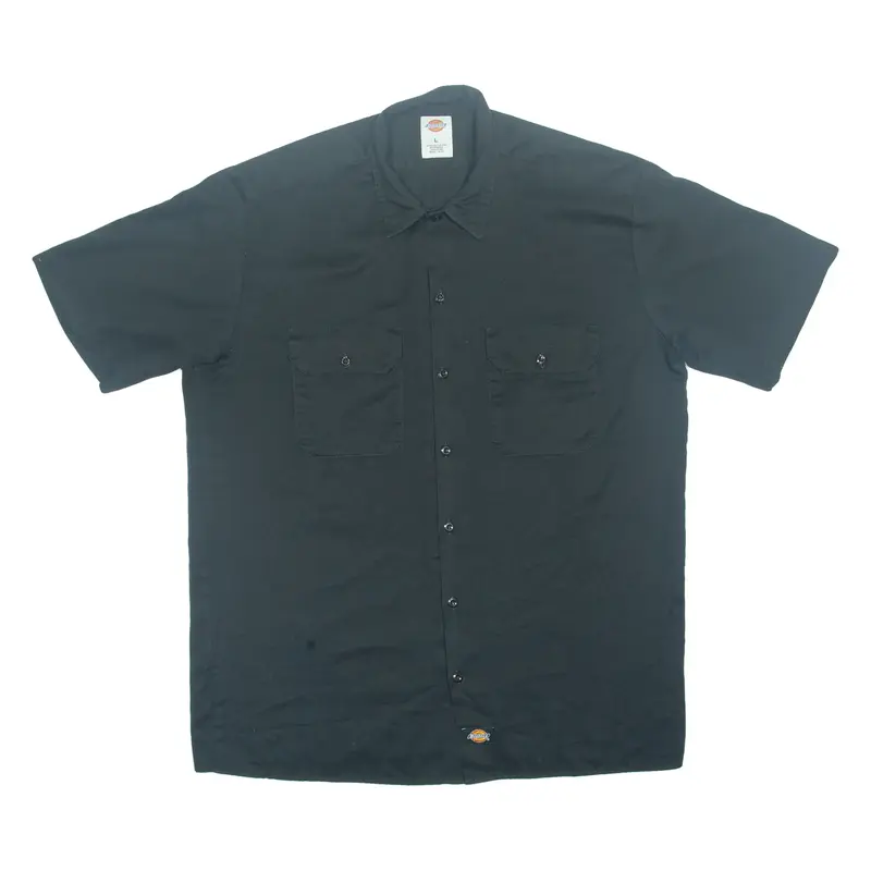 DICKIES Mens Plain Shirt Black L