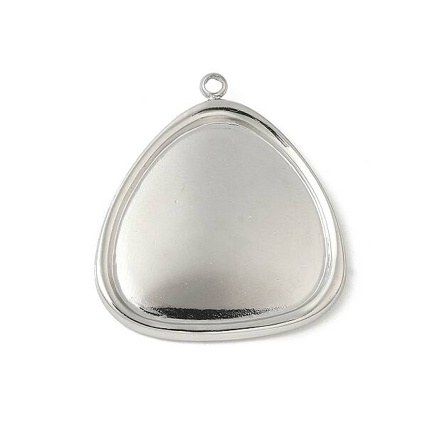 304 Stainless Steel Pendant Cabochon Settings for Enamel
