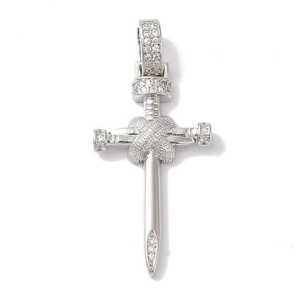 Rack Plating Brass & Cubic Zirconia Pendants