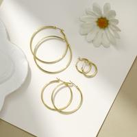 14K gold plated Big Hoop Earrings For Women  Hoop Earrings Large Silver Hoop Earrings