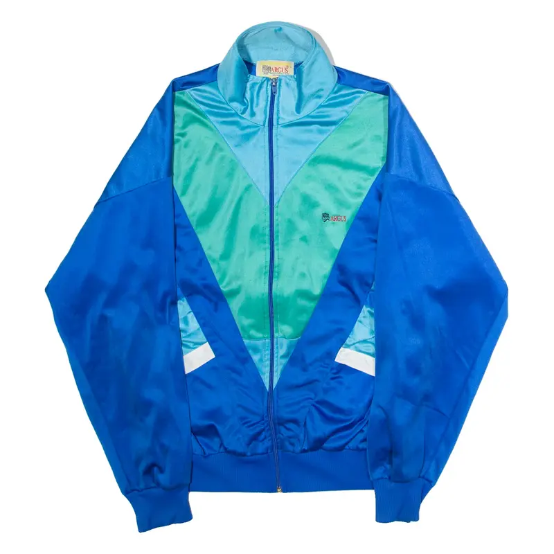 ARGUS FSG-Riemenstalden Mens Track Jacket Blue 90s Colourblock S