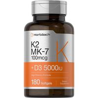 Vitamin K-2 Complex | Plus D3 | 180 Softgels