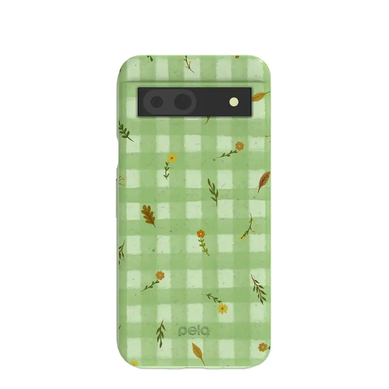 Sage Green Fall Gingham Google Pixel 8a Case