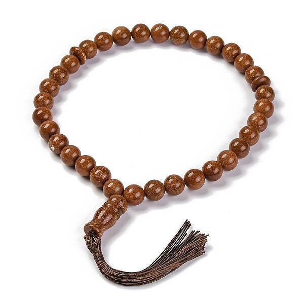 Synthetic Goldstone Beads Stretch Bracelets