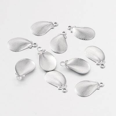 Shell 316 Surgical Stainless Steel Filigree Charms