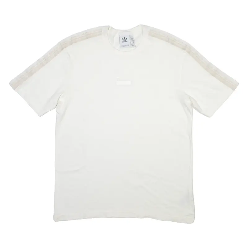 ADIDAS ORIGINALS Mens T-Shirt Cream Crew Neck M