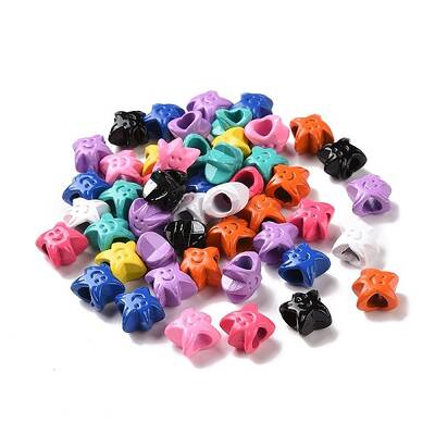 Spray Painted Alloy Beads