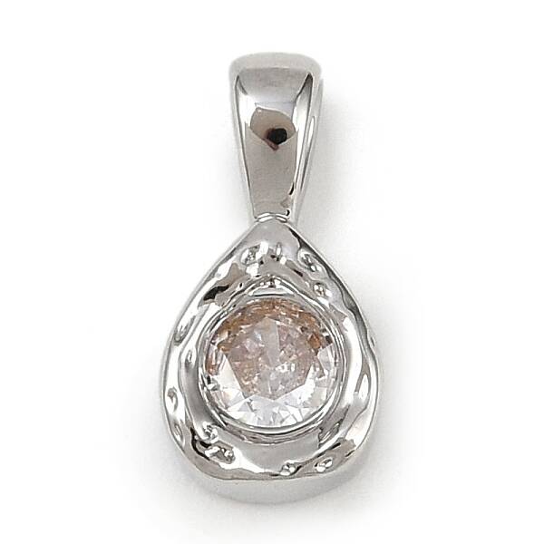 Brass Pave Clear Cubic Zirconia Pendants