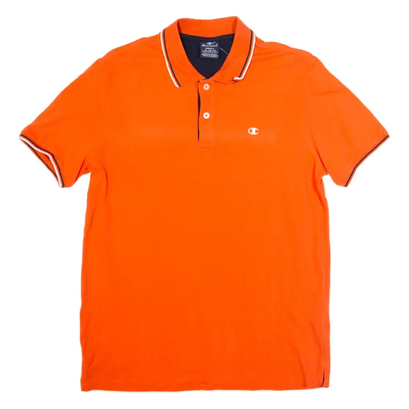 CHAMPION Mens Polo Shirt Orange S