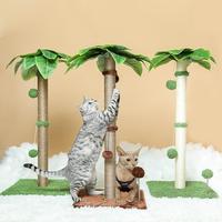 Cat Scratching Post, Scratchers Post for Indoor Cats, Cute Cat Tree Climbing Post for Large Cats and Kittens, Palm Tree