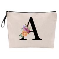 Letter Pattern Makeup Bag, Portable Cosmetic Storage Bag, Zipper Makeup Organizer Pouch, Versatile Storage Bag for Travel, Da...