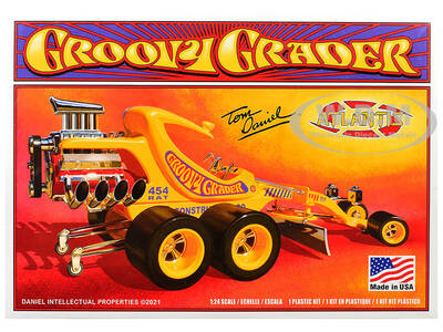 Skill 2 Model Kit Tom Daniel's Groovy Grader Dragster 1/24 Scale Model by Atlantis