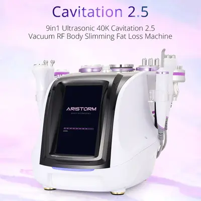 Aristorm 9 in 1 Ultrasonic 40K Cavitation 2.5 Vacuum RF Skin Tightening Body Shaping Machine for Spa Salon Studio Home Use | ...