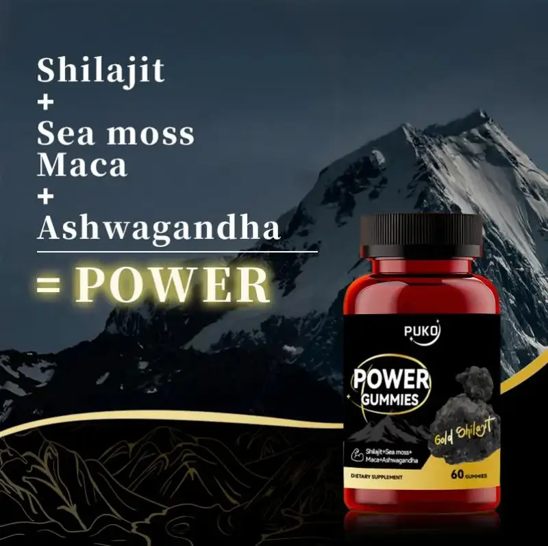 PUKO-POWER -Oyster Daily DietarySupplement 60 Gummies Shilajit GummiesTaurine,-MadeinUSA-FDA&GMP-afs1 Energy Nutrition Health...