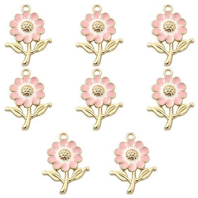 8Pcs Alloy Enamel Pendants