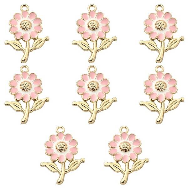 8Pcs Alloy Enamel Pendants