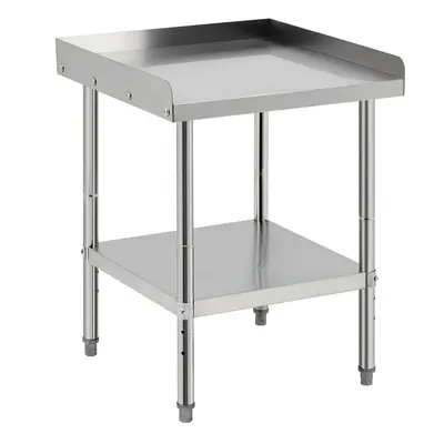 Garvee 24L x 24W x 30H Stainless Steel Grill Stand Table NSF Certified 400 lbs Capacity Adjustable Legs 2 Edge Baffle for...