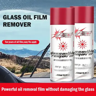 Glass Oil Film Cleaner powerful oil removal Spray Multi-Function Oil-Removing Film Spray, suitable for cleaning car windshiel...