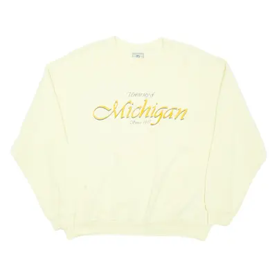 LEE University Of Michigan Mens Sweatshirt Yellow USA L