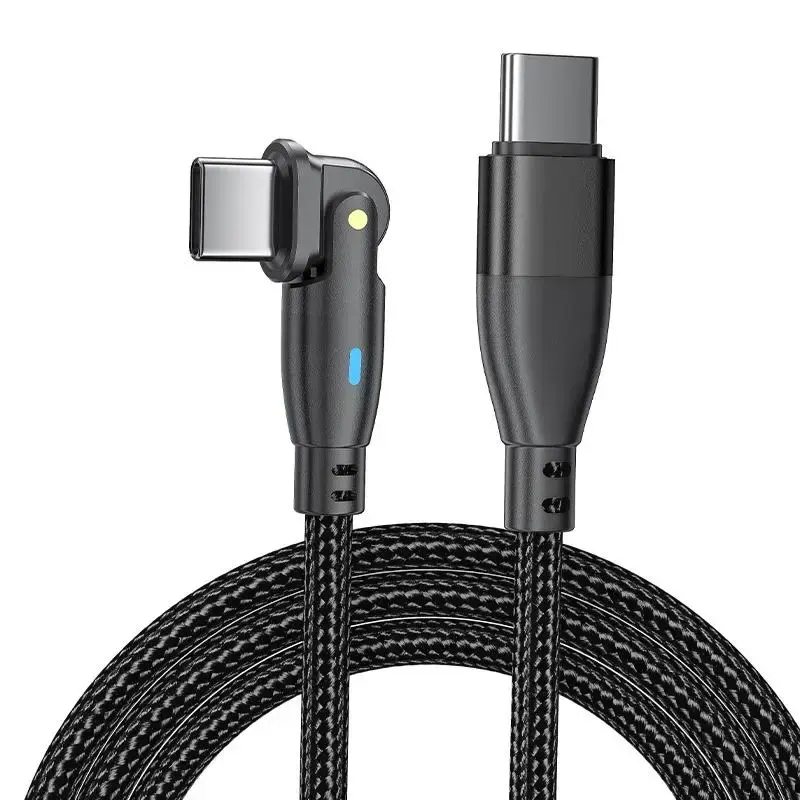 180° Bending Type C To Type C Data Cable, 1 Count 60W Fast Charging Data Cable, Mobile Phone Charging Cable