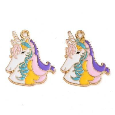 Rack Plating Alloy Enamel Pendants
