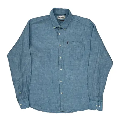 Barbour Shirt - XL Blue Linen