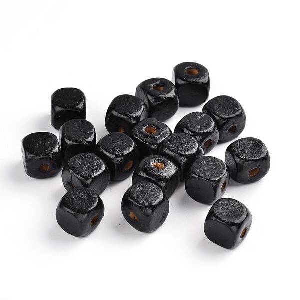 Dyed Natural Wood Beads
