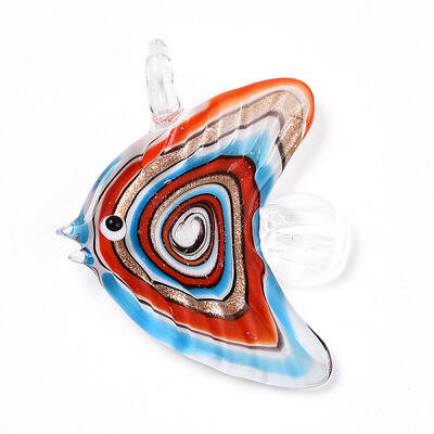 Handmade Gold Sand Lampwork Big Pendants
